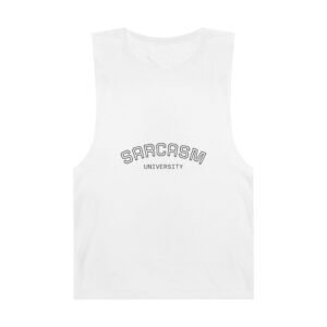 Sarcasm University Tank Top, Unisex Educational Apparel, Casual Summer Wear, Great for College Students, Humor Gift