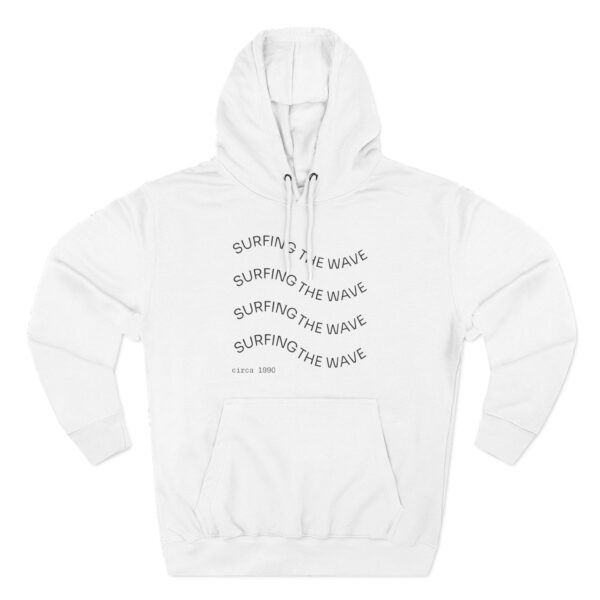 Surfing the Wave Fleece Hoodie, Cozy Surf Hoodie, Beachwear, Gift for Surfers, Casual Outfit, Summer Vibes, Unisex Hoodi